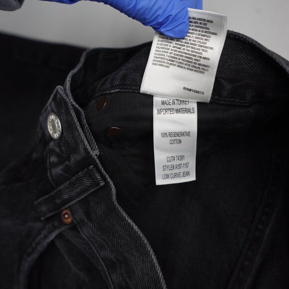 AGOLDE Low Curve Jeans in Black Tar Size 25 - Picture 8 of 12